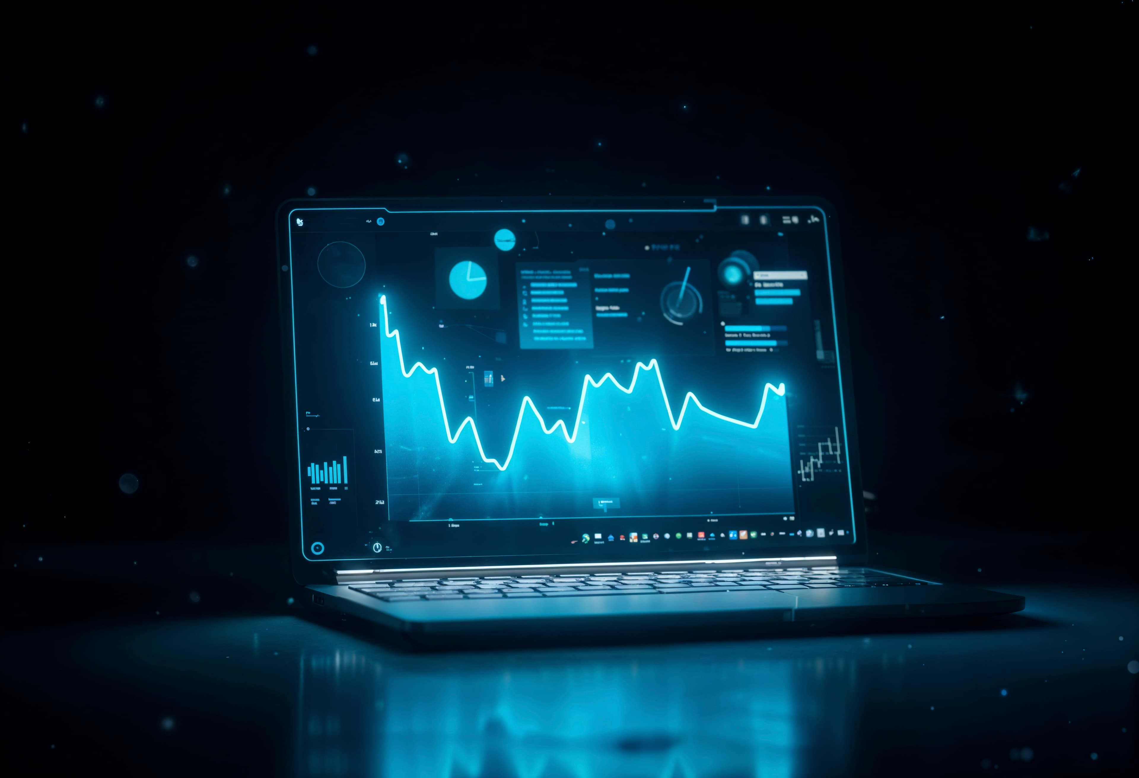 AI Trading Analytics on Laptop